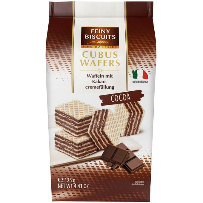 Feiny Biscuits Cubus Wafels met Cacaocrème 125 g