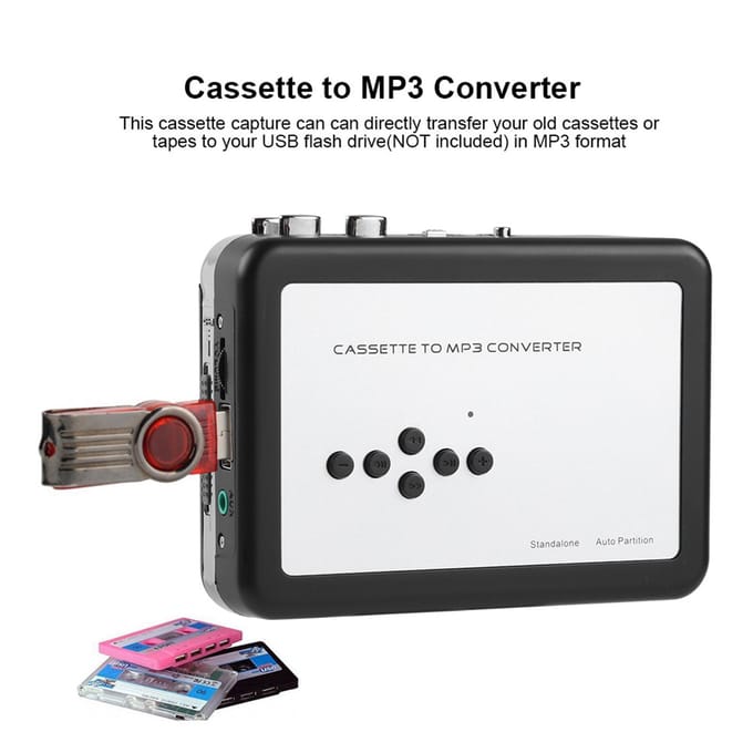 Draagbare Cassetteband naar MP3 Converter USB Flash Drive Opname o Muziekspeler