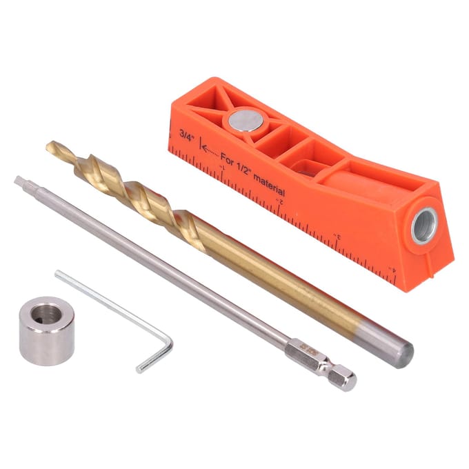 Pocket Hole Jig Kit Getrapte Boor Schroevendraaier Positioneringsmal Houtbewerkingsgereedschap