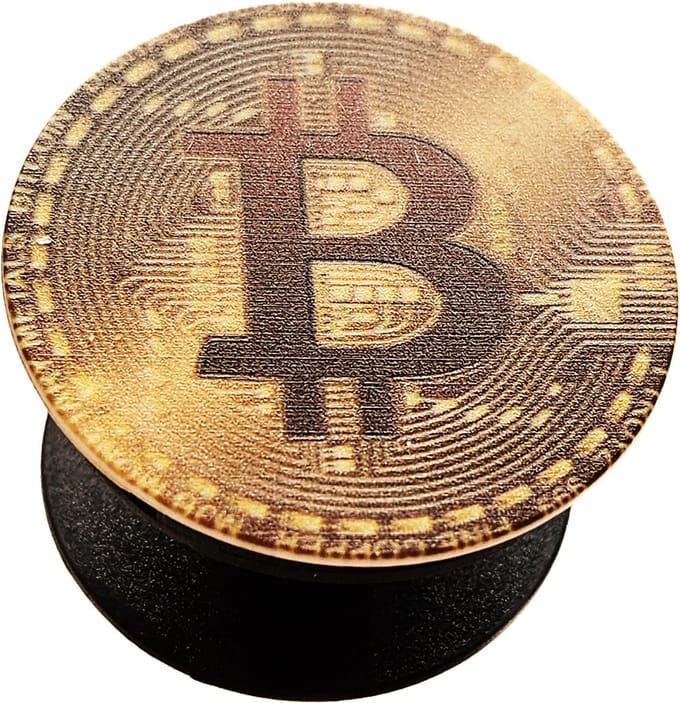 BTC Bitcoin Button Telefoon munt houder telefoon vasthouden