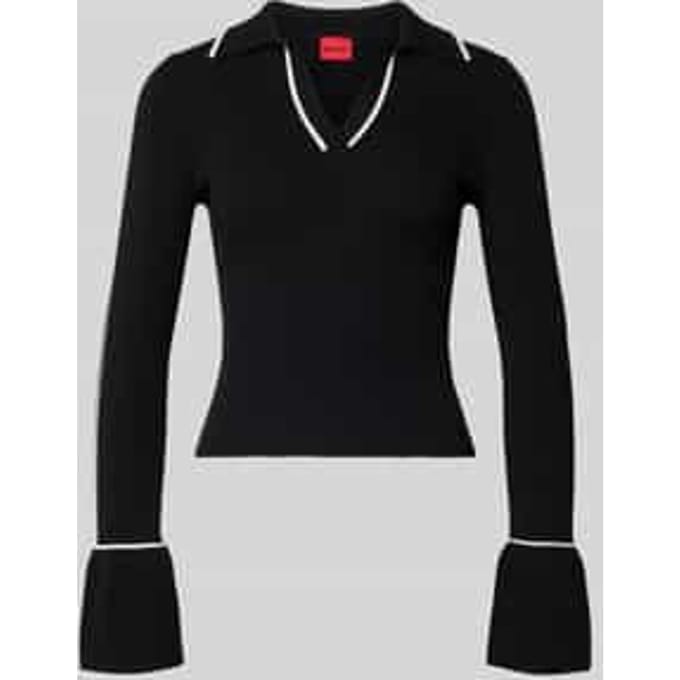 Slim fit gebreid shirt van viscosemix, model 'SAMUR'