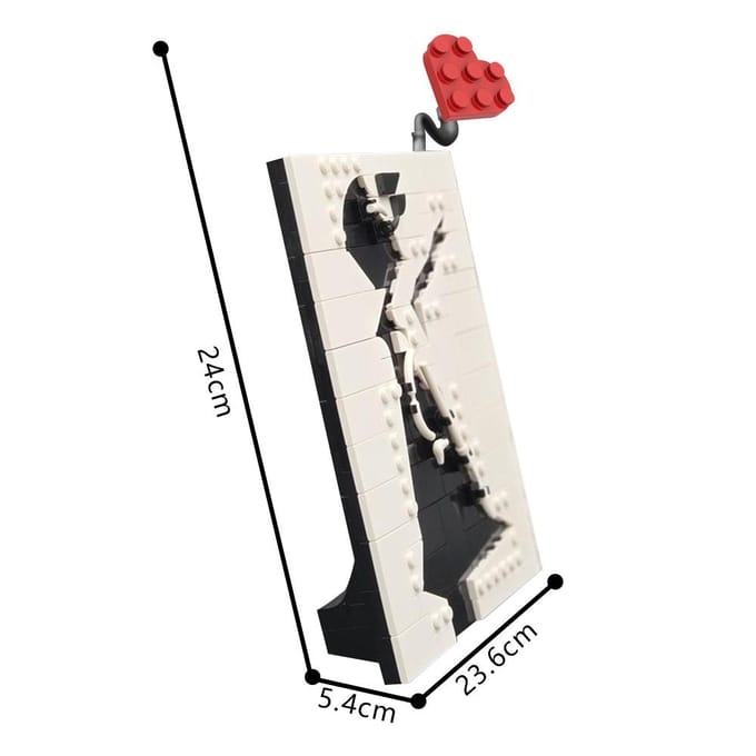 Gobricks MOC-223673 Banksy - Meisje met Ballon Bouwstenen Speelgoed Cadeau white