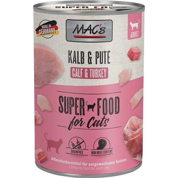 MAC's CAT - blik 6x400g - kalfsvlees & kalkoen