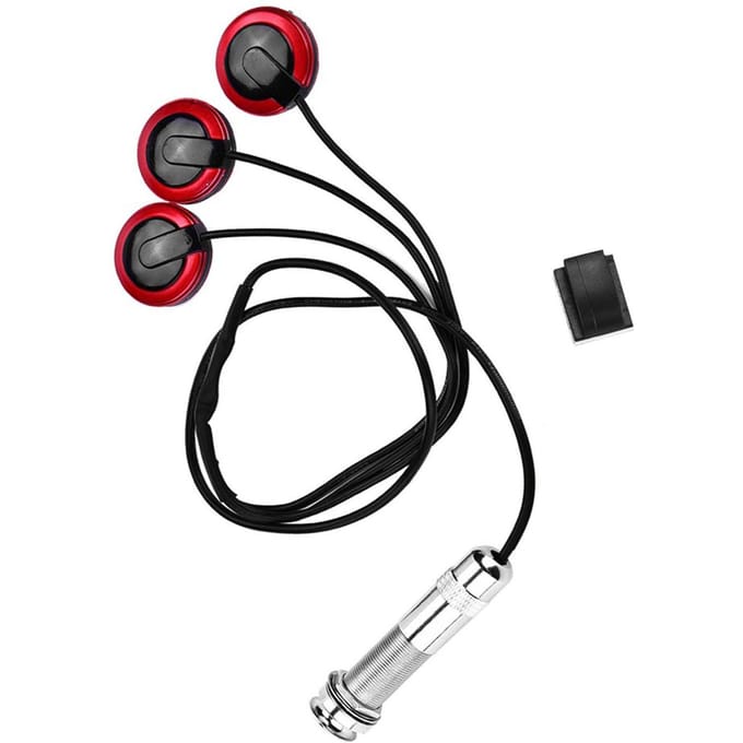 Zelfklevende Piëzo Transducer Microfoon Pickup met Endpin Jack voor Gitaar Ukulele Viool black