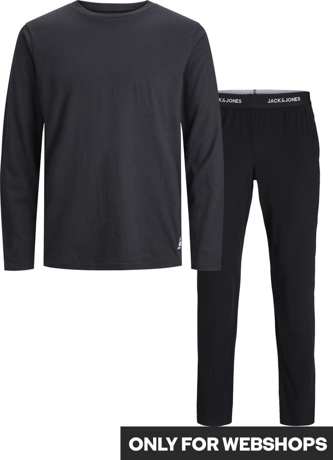 JACK&JONES JACBASIC LABEL LS TEE AND PANTS SET Heren T-shirt - Maat L