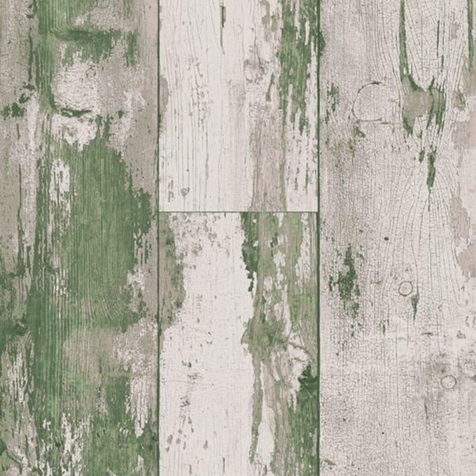 DUTCH WALLCOVERINGS Behang hout groen en beige