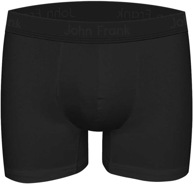 John Frank - Premium Micro Modal Boxer - Onderbroek Heren - Black - S