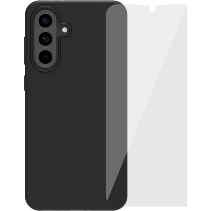 BlueBuilt  Samsung Galaxy A56 Back Cover Zwart + BlueBuilt screenprotector Glas