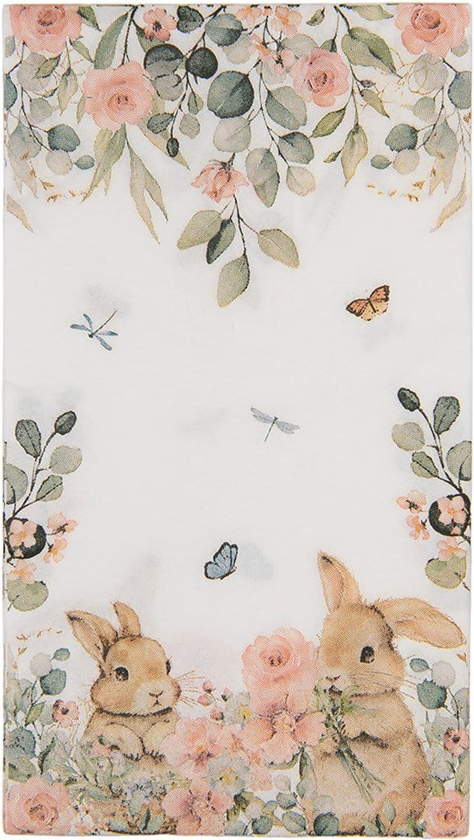 Clayre & Eef Servetten Papier Set van 20 33x40 cm Wit Papier