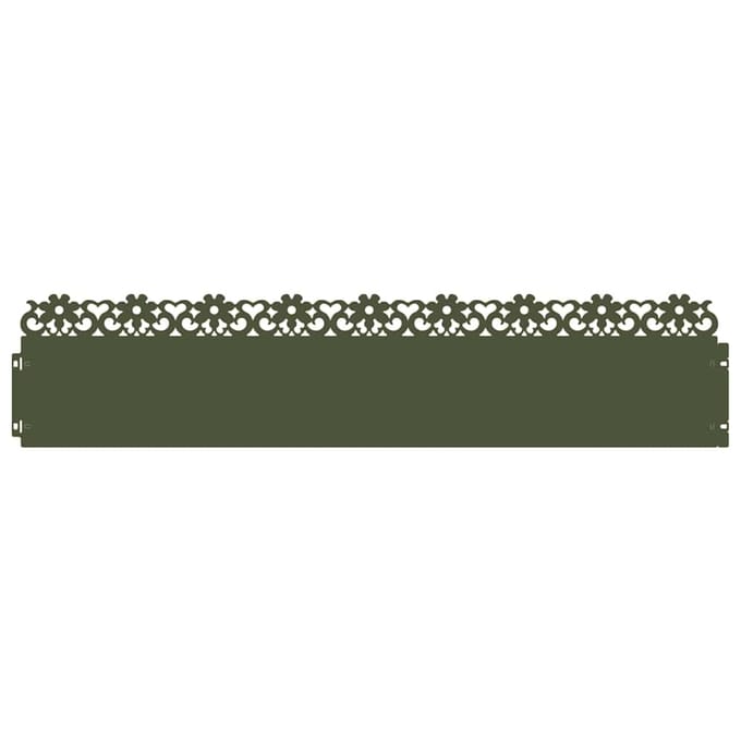 vidaXL - Gazonranden - 20 - st - 103 - x - 0,05 - x - 22 - cm - Staal - Olijfgroen