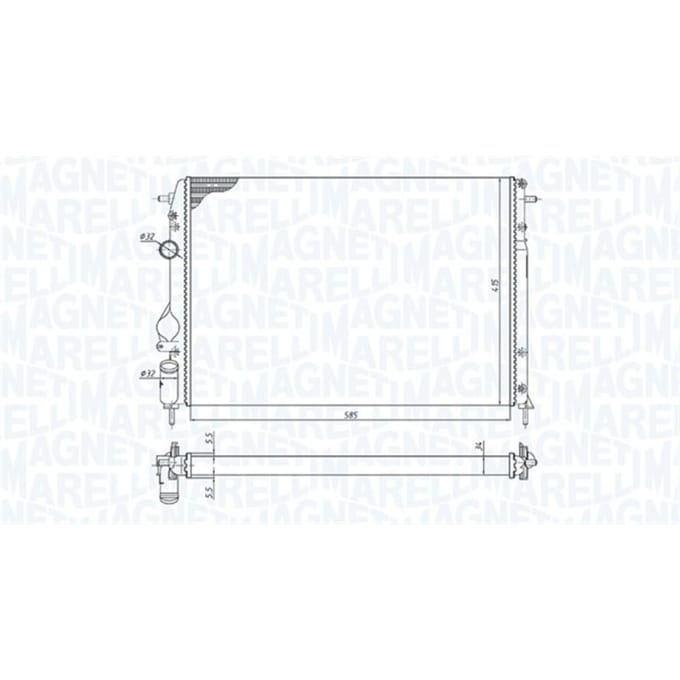 Radiator, motorkoeling MAGNETI MARELLI 350213198500