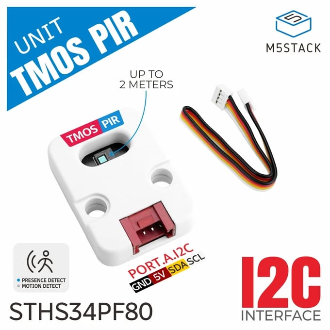M5Stack officiële TMOS PIR-eenheid STHS34PF80