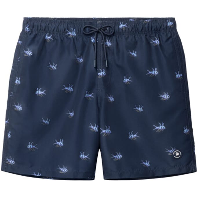 Shiwi Heren Zwemshort MIKE 7" Vis Print Donkerblauw - Maat S