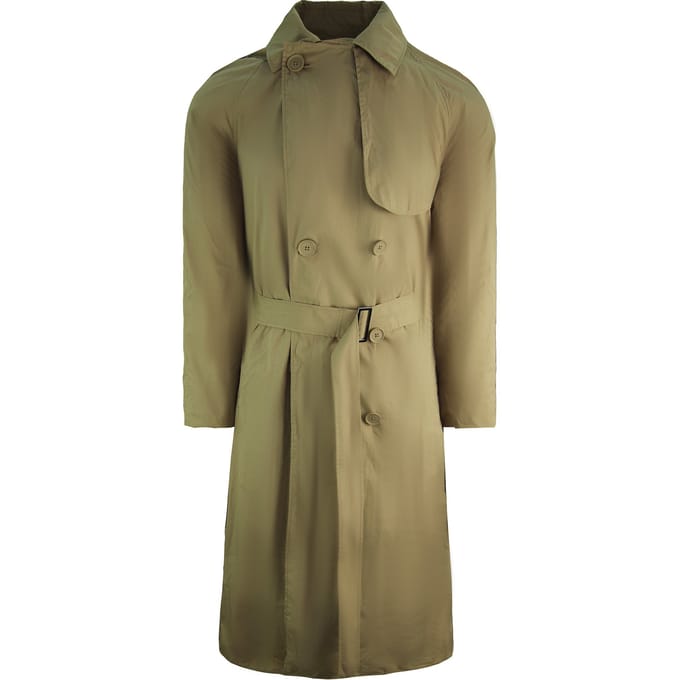 Lacoste Katoenen Riem Trench Dames Beige Lange Jas