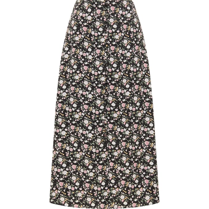 usha midi rok met bloemenprint qisha