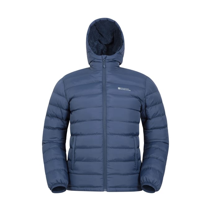 Mountain Warehouse Gewatteerde jas met imitatiebont voor heren (Marine)