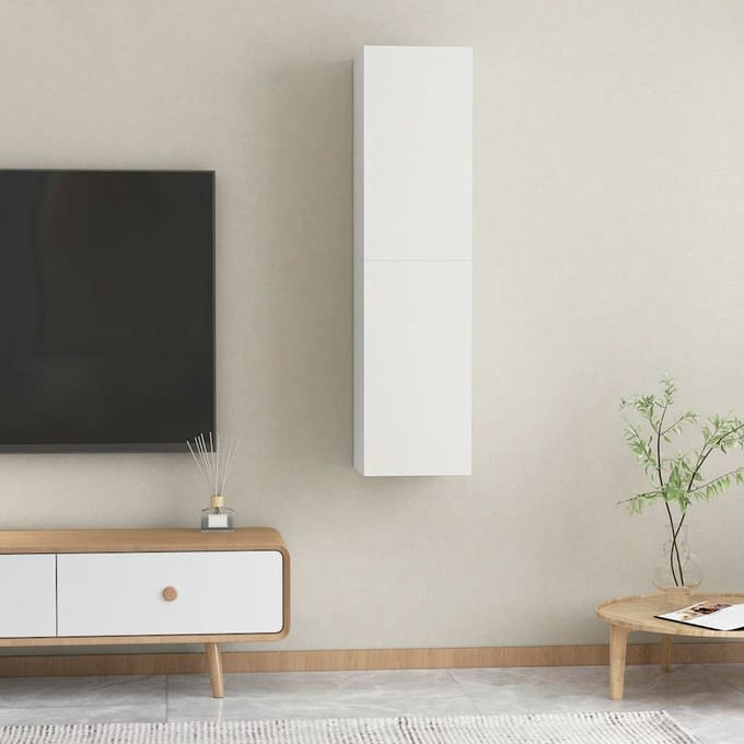 vidaXL - Tv-meubelen - 2 - st - 30,5x30x60 - cm - bewerkt - hout - wit