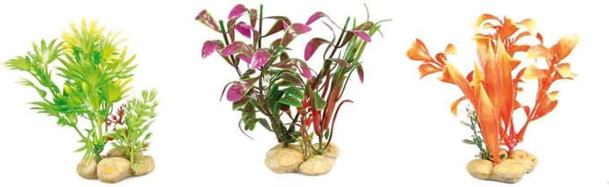 Flamingo Aquarium accessoire Plantje Met Stenen