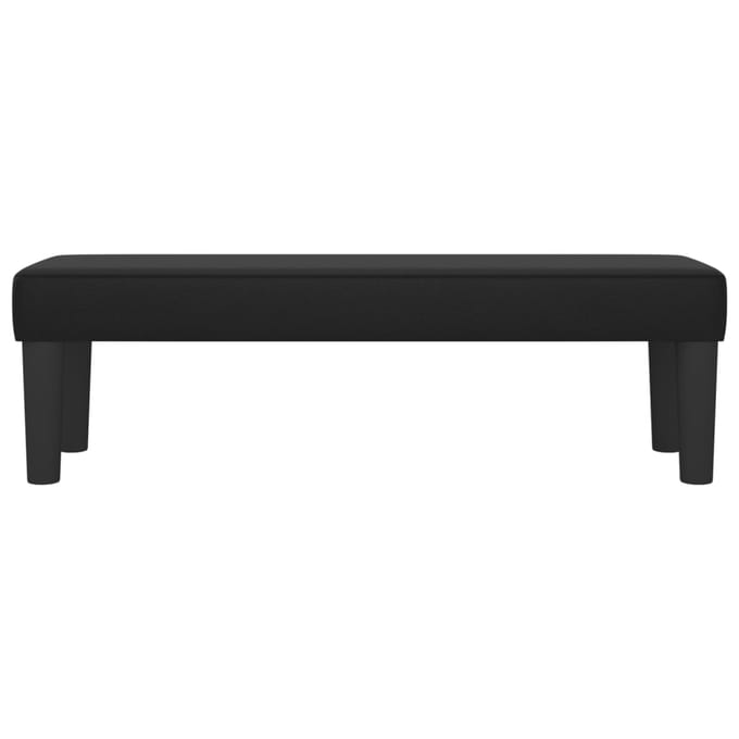 vidaXL - Bankje - 100x30x30 - cm - kunstleer - zwart