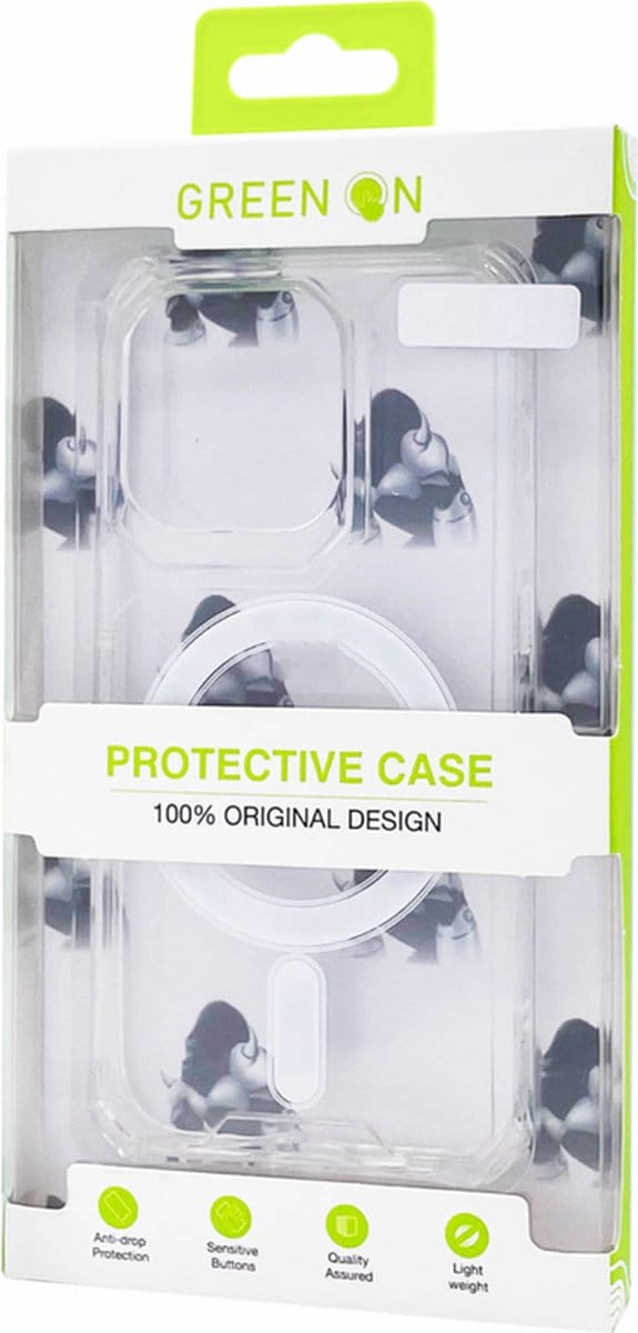 GREEN ON MagSafe Anti Shock Case geschikt voor iPhone 14 Plus - Clear