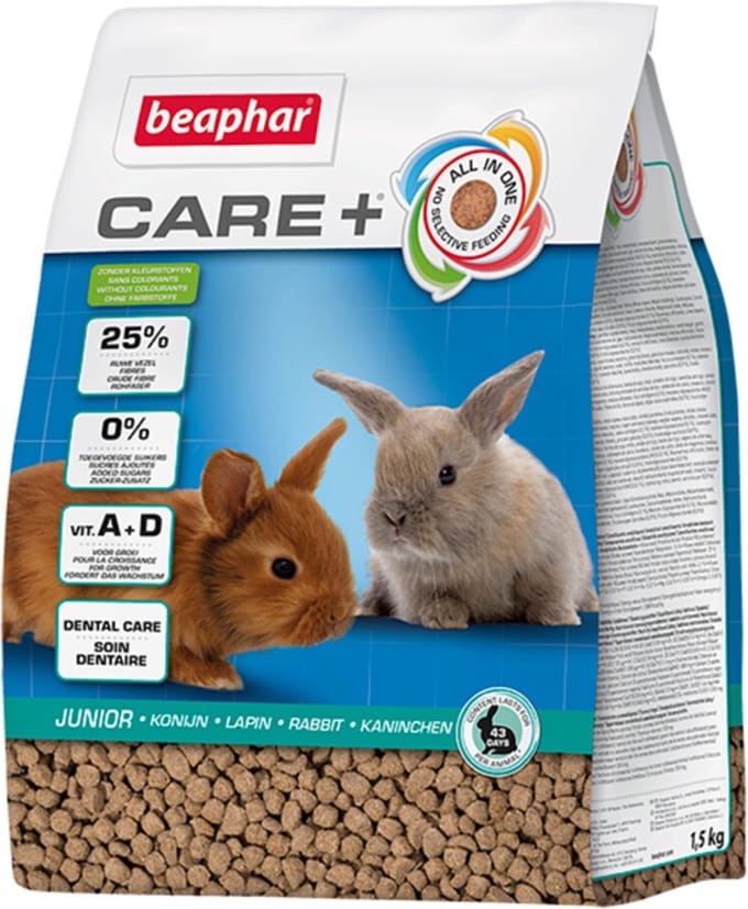 4x Beaphar Care+ Konijnenvoer Junior 1,5 kg