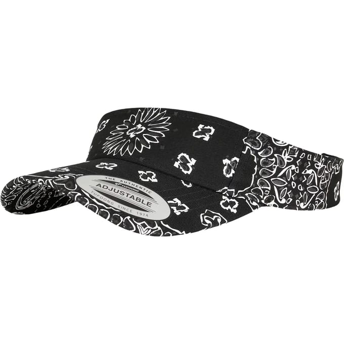 Flexfit - Bandana Print Visor/zonneklep - Zwart