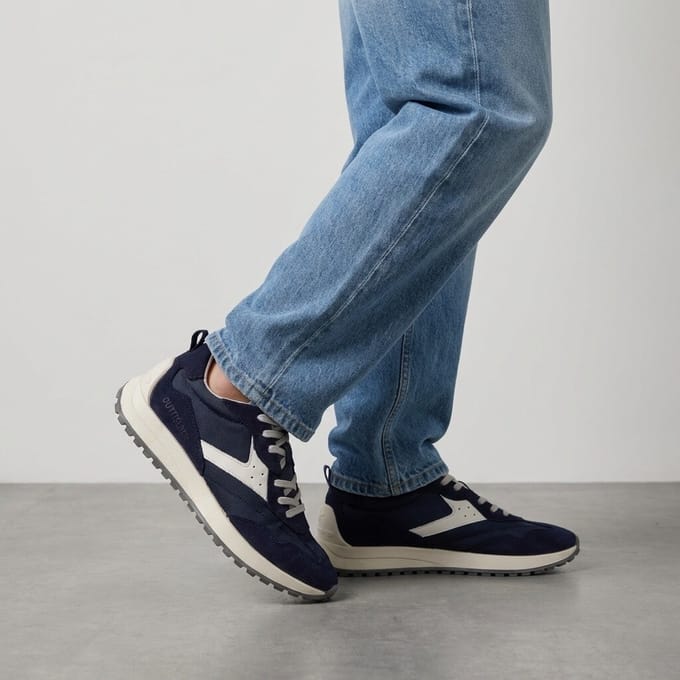 Outfielder Outfielder Sneakers blauw Suède