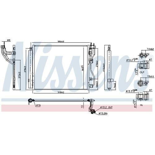 Condensator, airconditioning NISSENS 941003