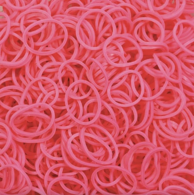 Rainbow Loom Elastiekjes - Rubber Bands Roze - 600 stuks