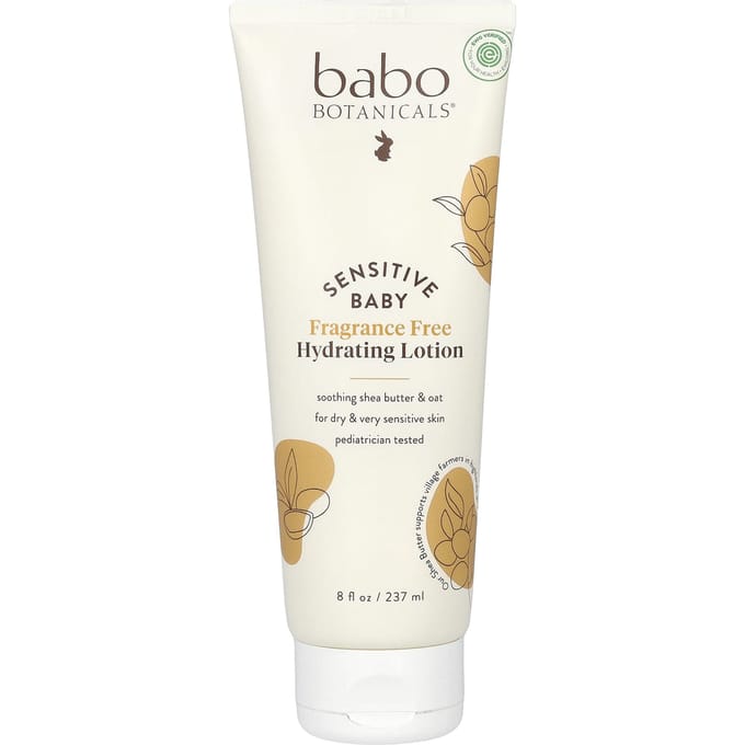 Babo Botanicals, Sensitive Baby, Lotion hydratante, sans parfum, 237 ml (237ml) white