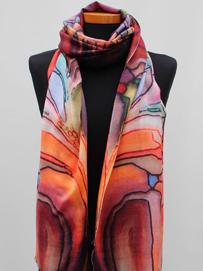 Cashmere sjaal Multicolor - Luxe sjaal - 75 x 200 cm