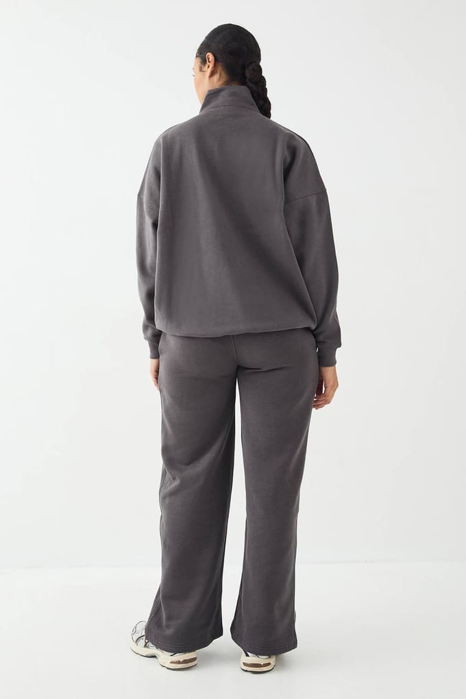 Dames DSGN Studio Applique Straight Leg Jogger | Houtskool | Maat: Medium