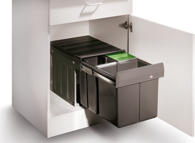 Wesco Trio Master Inbouw Prullenbak - 16 l + 2 x 8 l