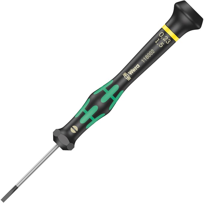 Wera 2035 Elektronica en fijnmechanica Platte schroevendraaier Kopbreedte: 1.5 mm Koplengte: 40 mm DIN ISO 8320