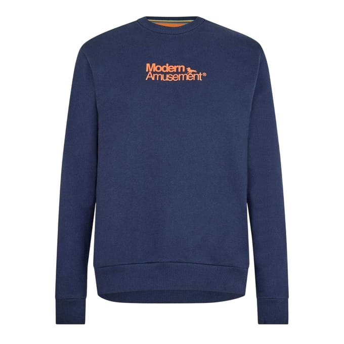 Modern Amusement Heren Gestructureerd Relaxed Fit Sweatshirt (Marine)