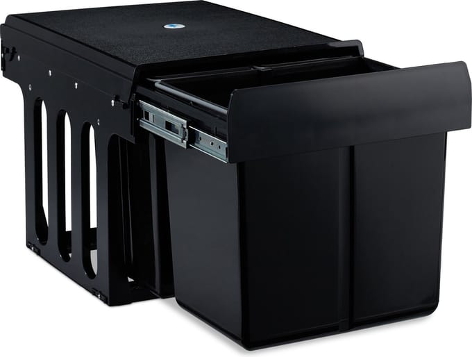Inbouw prullenbak - 3 vakken - 15 l en 2 x 8 l