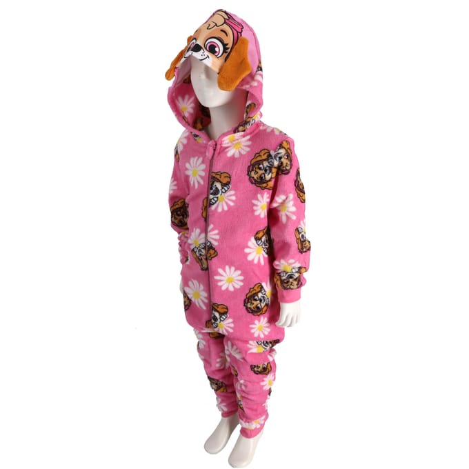 Paw Patrol Coral-Fleece Onesie - Maat 98/104- Polyester - Roze