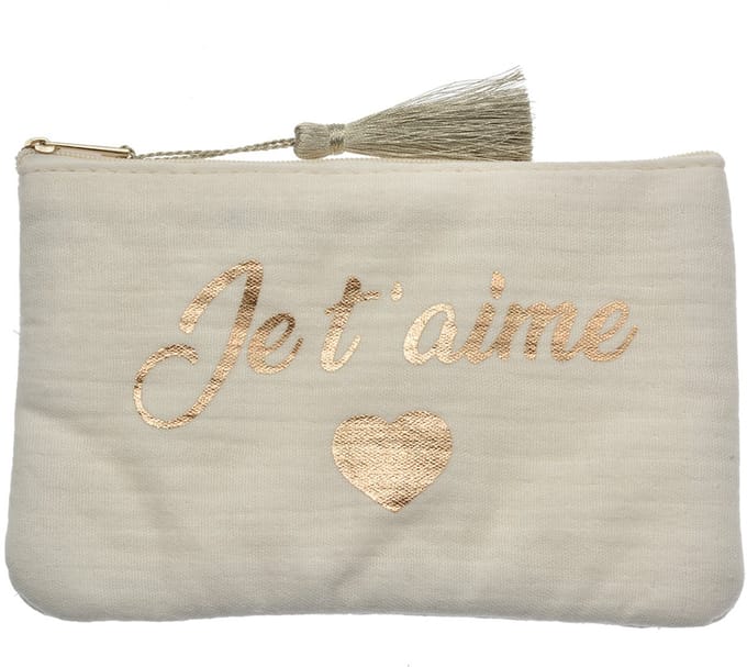 Clayre & Eef Toilettas Dames 17x11 cm Wit Synthetisch