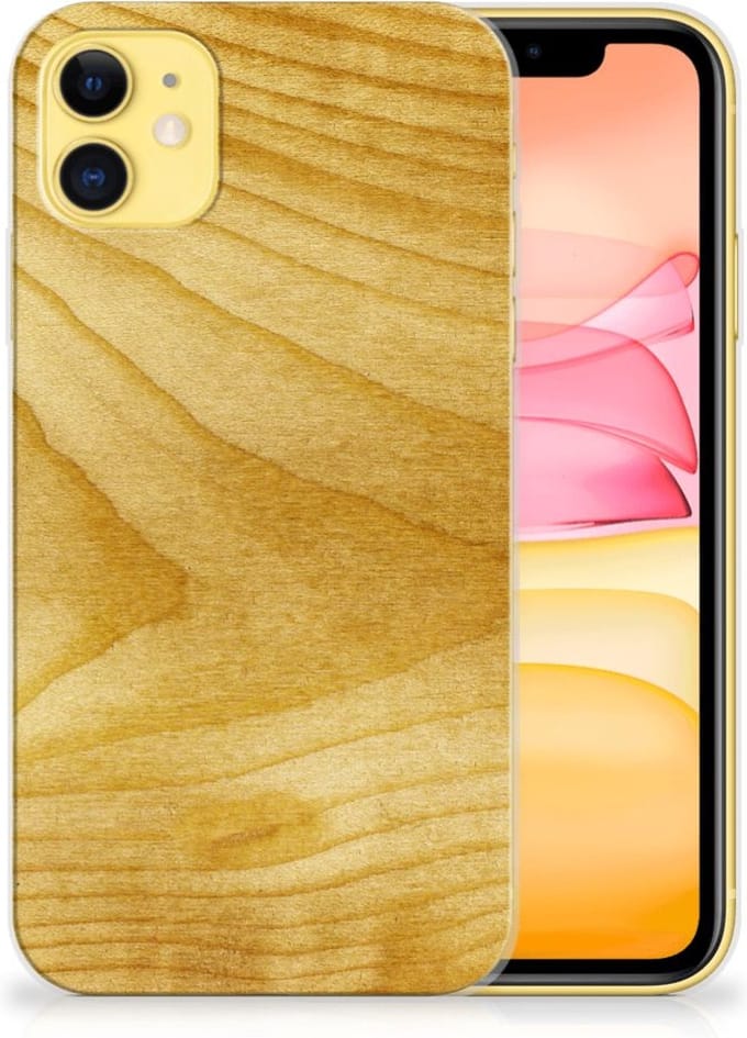 Apple iPhone 11 Bumper Hoesje Licht Hout