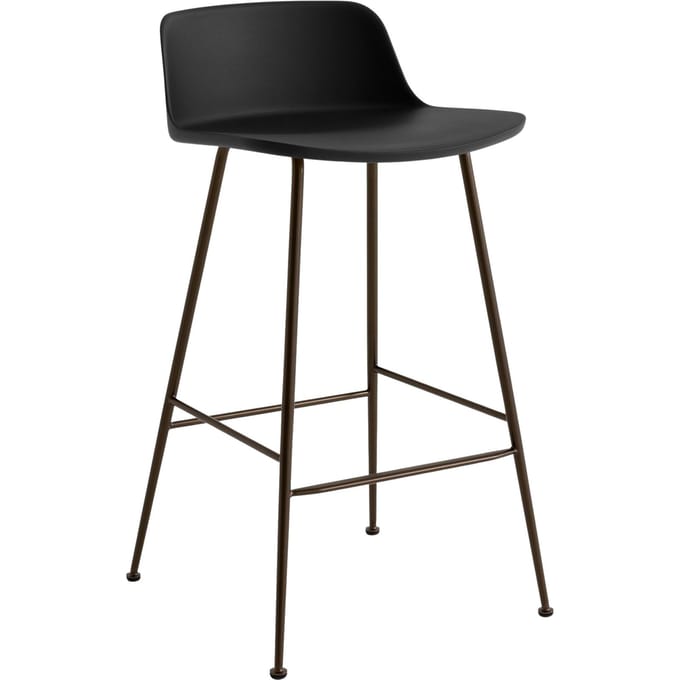 &Tradition Rely Barstoel HW81 & HW86 - zwart - gebronsd - Hoogte 78,5 cm