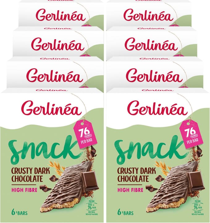 Gerlinéa - Tussendoortje - Crusty Snack - Pure Chocolade - 8 x 102 gr