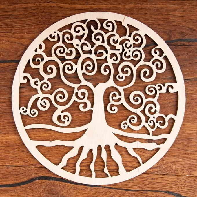 Yggdrasil levensboom hout 18 cm