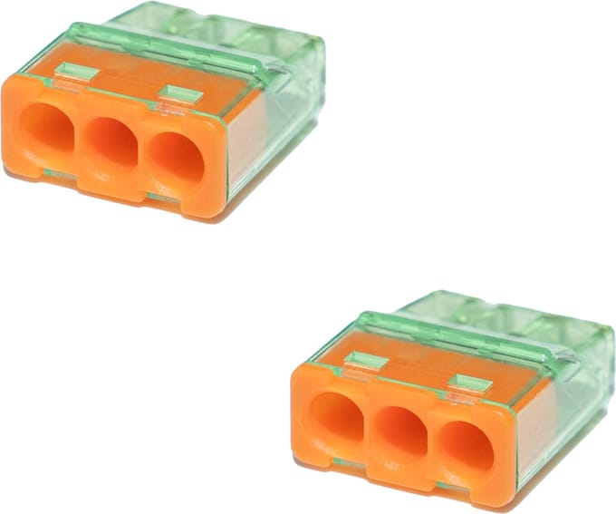Lasklem - Primtex - 3 Polig - 0.2-2.5 mm2 - Oranje - 2 Stuks