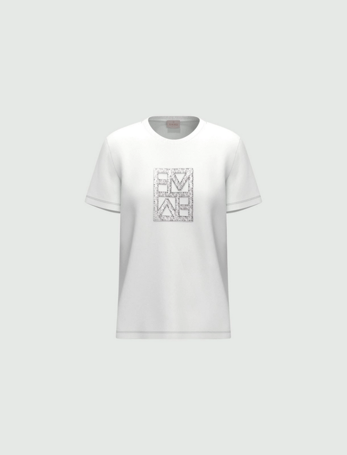 t-shirt met witte vrouw print