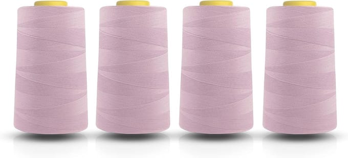 Naaimachine Garen - Polyester Draad - Kleding Maken - 100% Polyester Materiaal - 4 Kegels 5000 Meter - Lila