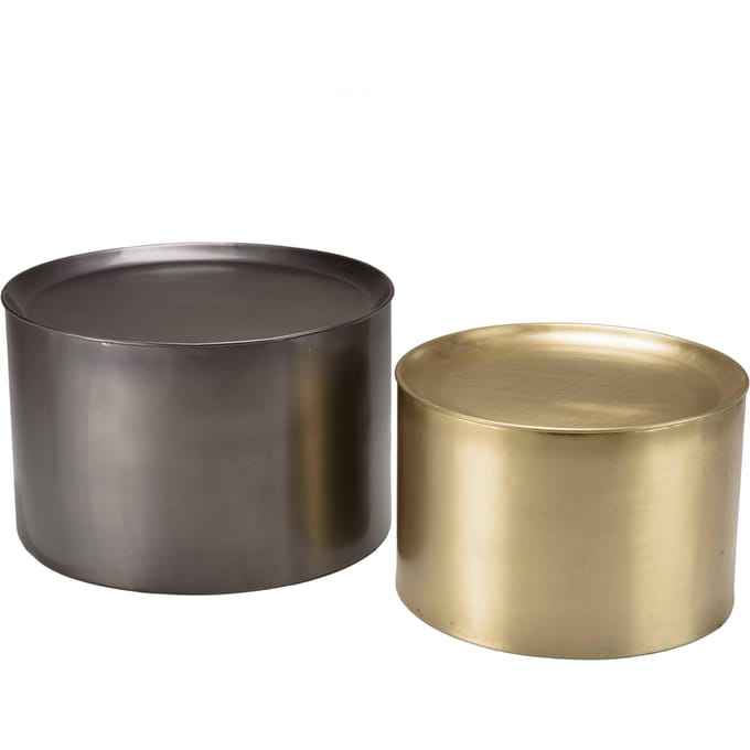 Set van 2 ronde bijzettafels Johan | Macabane