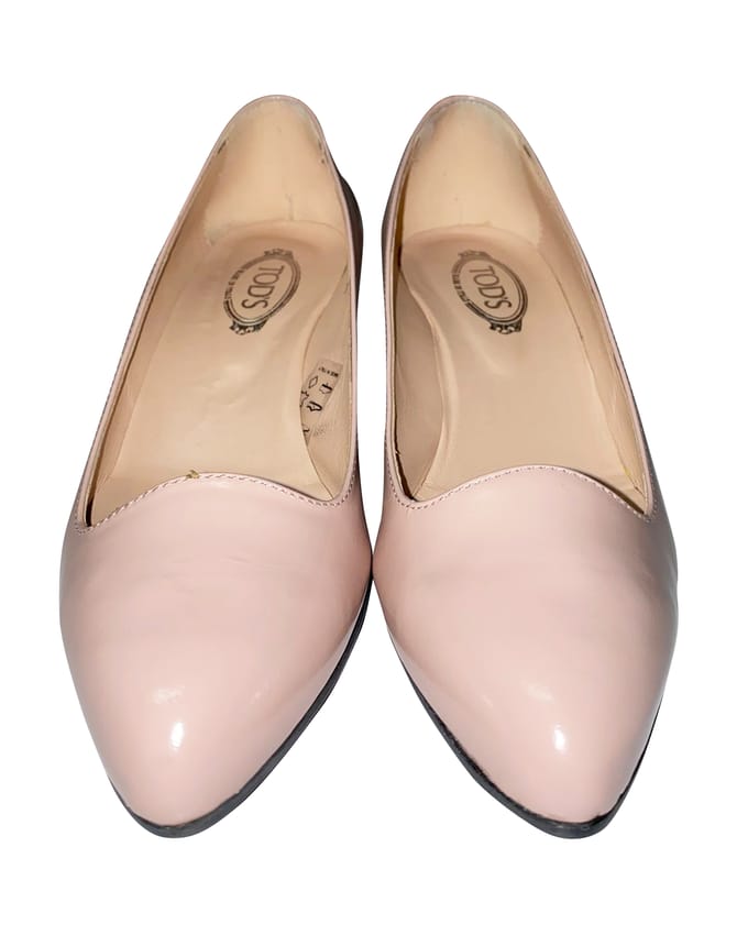Tod's Geknipte Wedges in Roze Leer