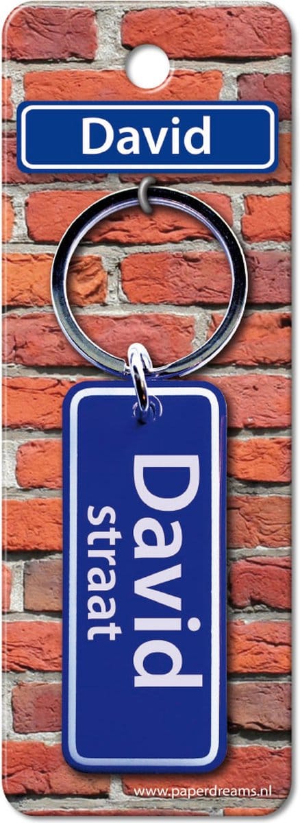 Straatnaam Sleutelhanger - David