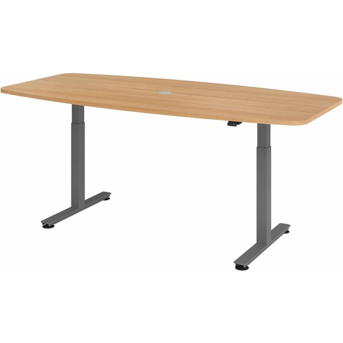 XMST 22 G | Bureau - Eiken 220 x 103 Tafelhoogte I Elektrisch in hoogte verstelbaar
