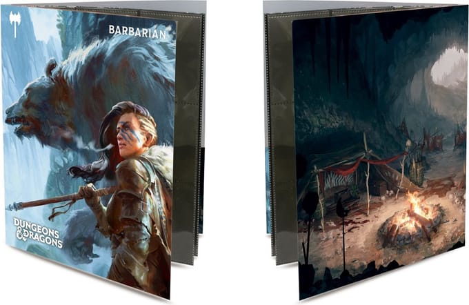 Ultra Pro - D&D Class folio, Barbarian. Met Stickers.